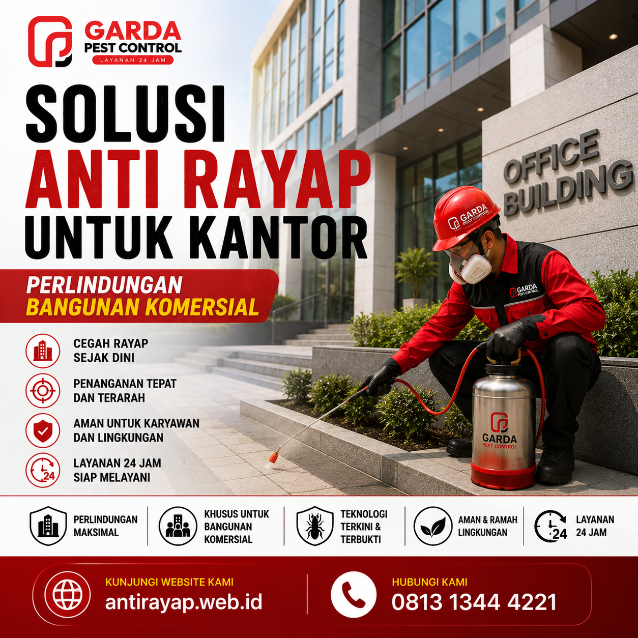 Jasa Anti Rayap untuk Bangunan Komersil di Jakarta Garansi