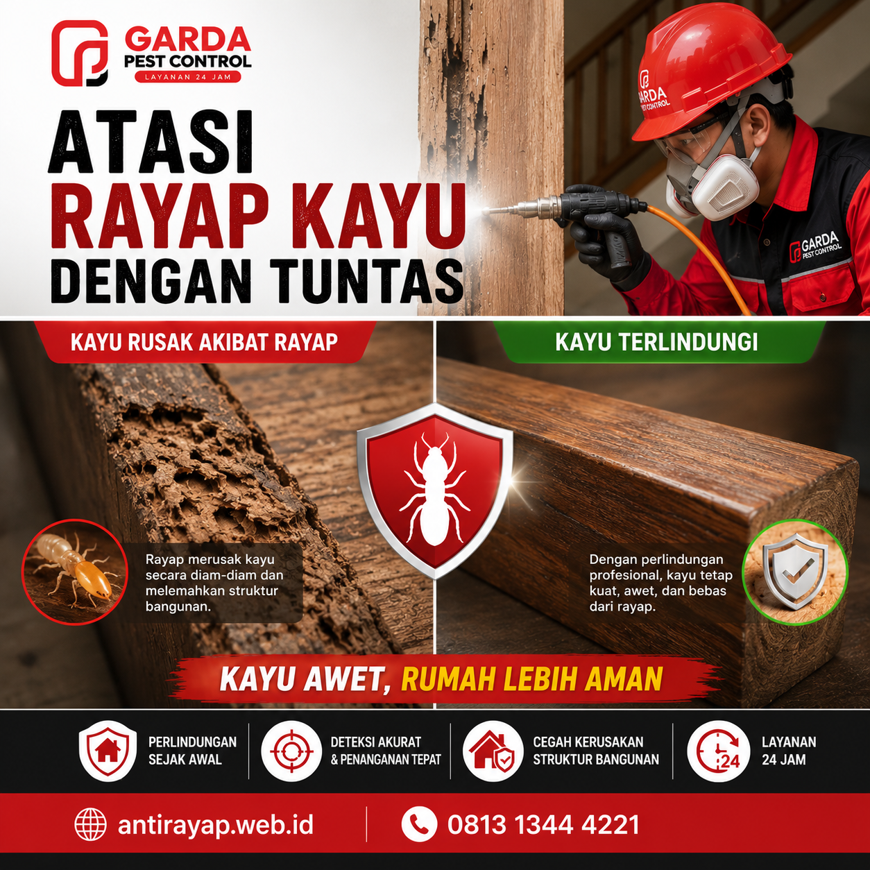 Harga Jasa Anti Rayap di Jakarta Per Meter Persegi: Panduan Biaya dan Layanan Anti Rayap Expert
